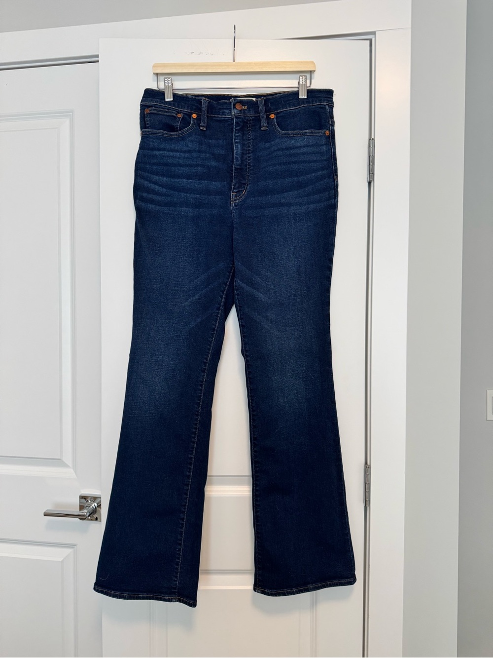 Madewell Dark Indigo Skinny Flare Jeans